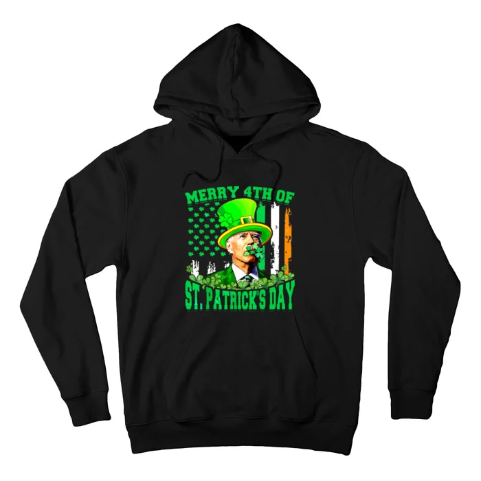 Merry 4th Of St Patricks Day Joe Biden Funny Hoodie