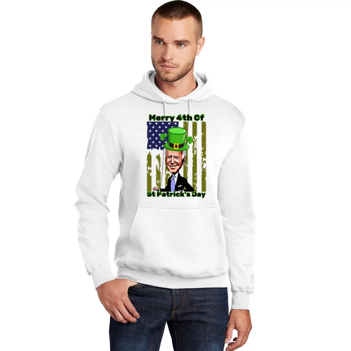 Merry 4th Of St Patricks Day Joe Biden Leprechaun Hat Hoodie