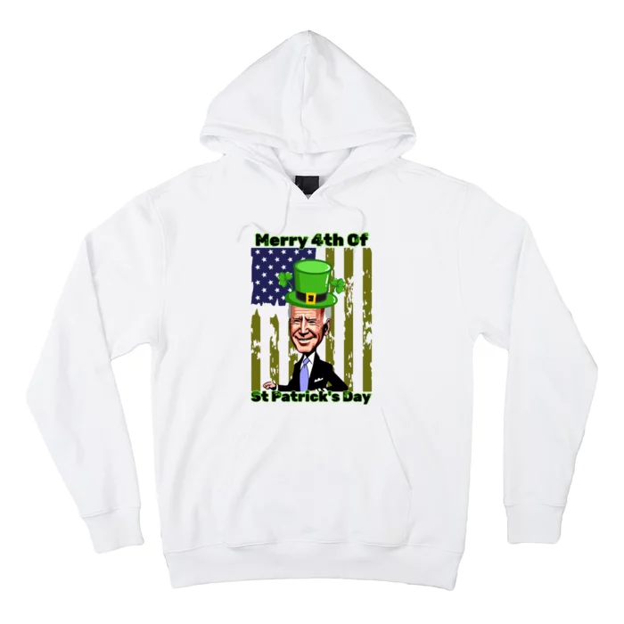 Merry 4th Of St Patricks Day Joe Biden Leprechaun Hat Hoodie