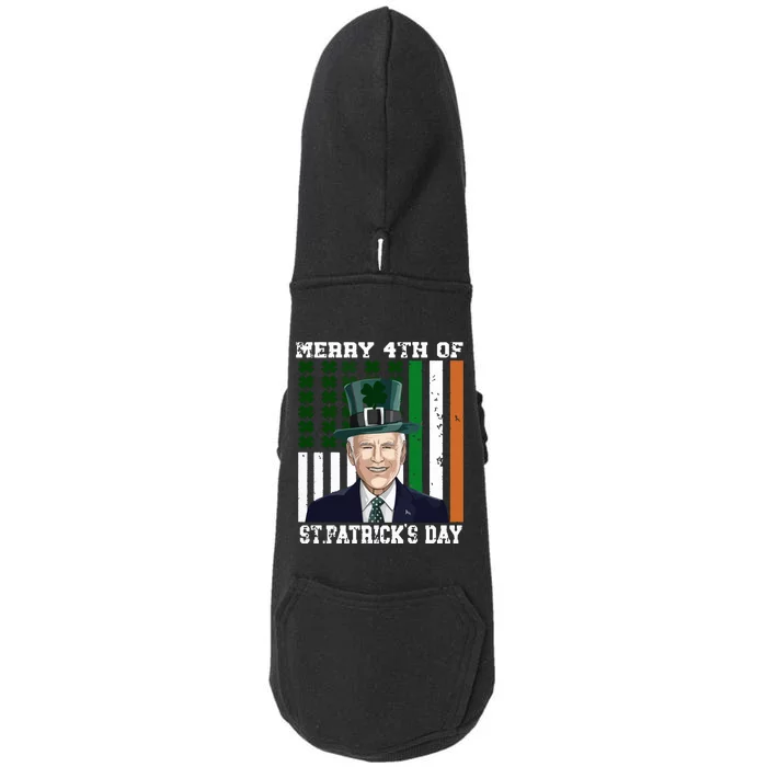 Merry 4th Of Stpatricks Day Joe Biden St Patricks Day Doggie 3-End Fleece Hoodie