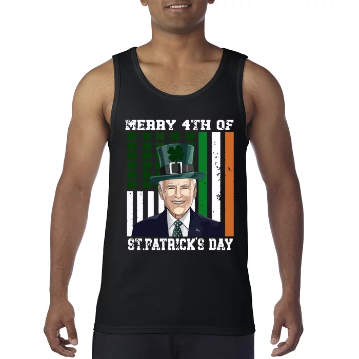 Merry 4th Of Stpatricks Day Joe Biden St Patricks Day Tank Top