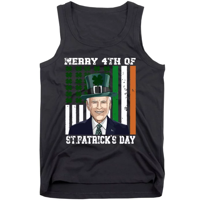 Merry 4th Of Stpatricks Day Joe Biden St Patricks Day Tank Top