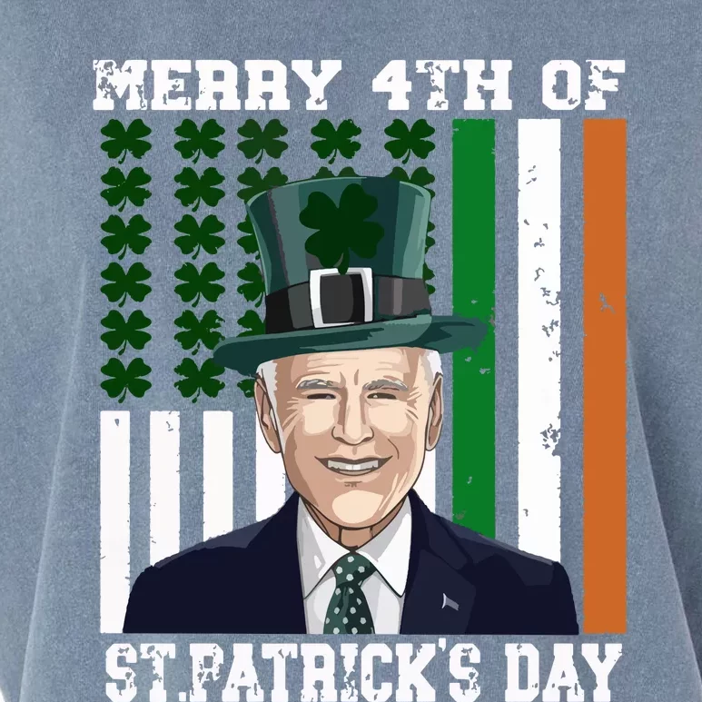 Merry 4th Of Stpatricks Day Joe Biden St Patricks Day Garment-Dyed Women's Muscle Tee