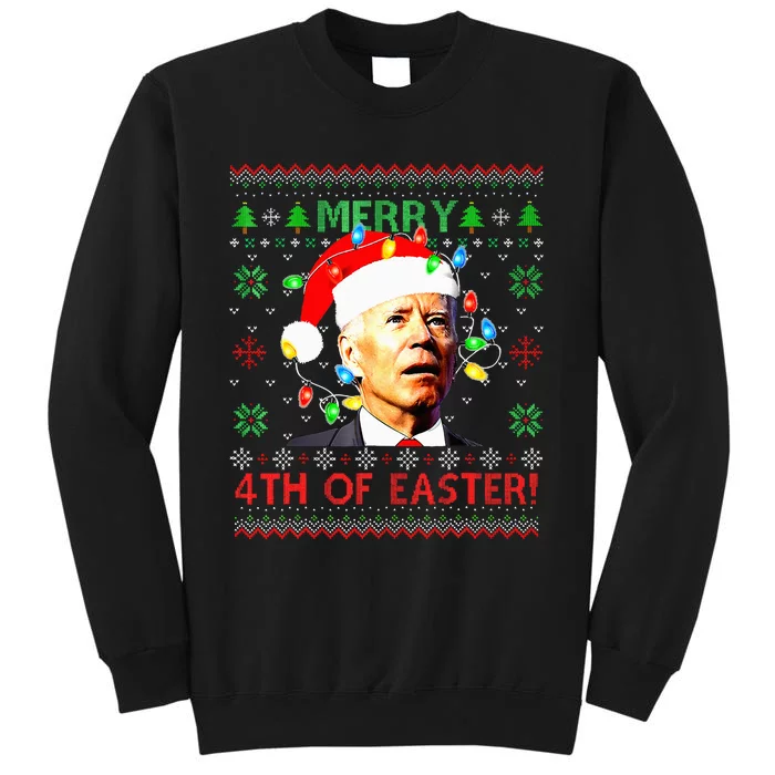 Merry 4th Of Easter Santa Joe Biden Ugly Christmas Sweater Sweatshirt