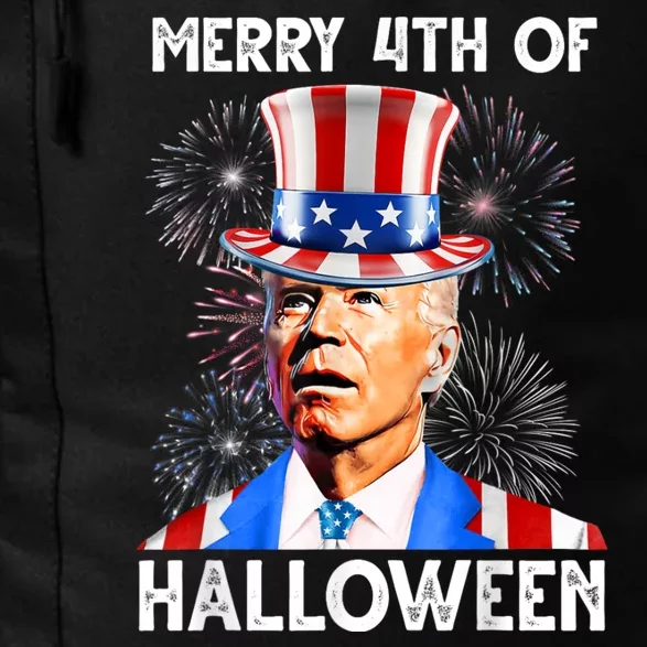 Merry 4th Of Halloween Funny Anti Biden Daily Commute Backpack