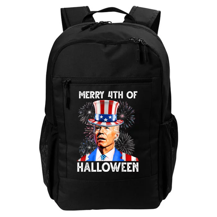 Merry 4th Of Halloween Funny Anti Biden Daily Commute Backpack