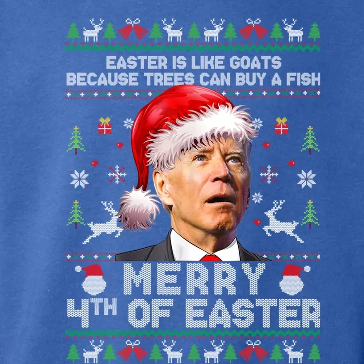 Merry 4th Of Easter Funny Biden Ugly Christmas Toddler Hoodie