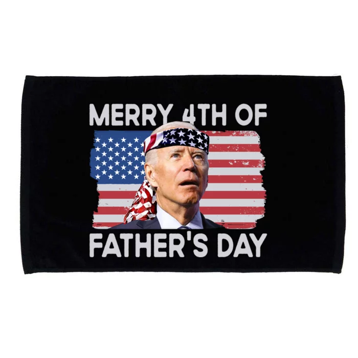 Merry 4th Of FatherS Day Confused Biden 4th Of July Gift Microfiber Hand Towel