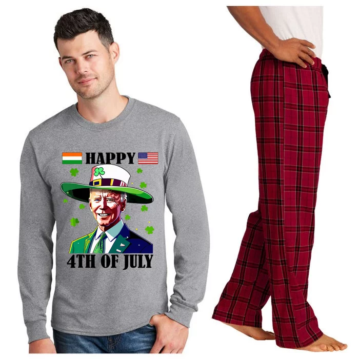 Merry 4th Of Easter Funny Joe Biden St Patricks Day Confused Long Sleeve Pajama Set