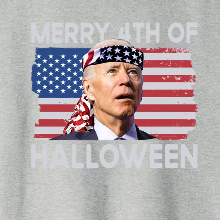 Merry 4th Of Halloween Confused Biden 4th Of July Cool Gift Women's Crop Top Tee