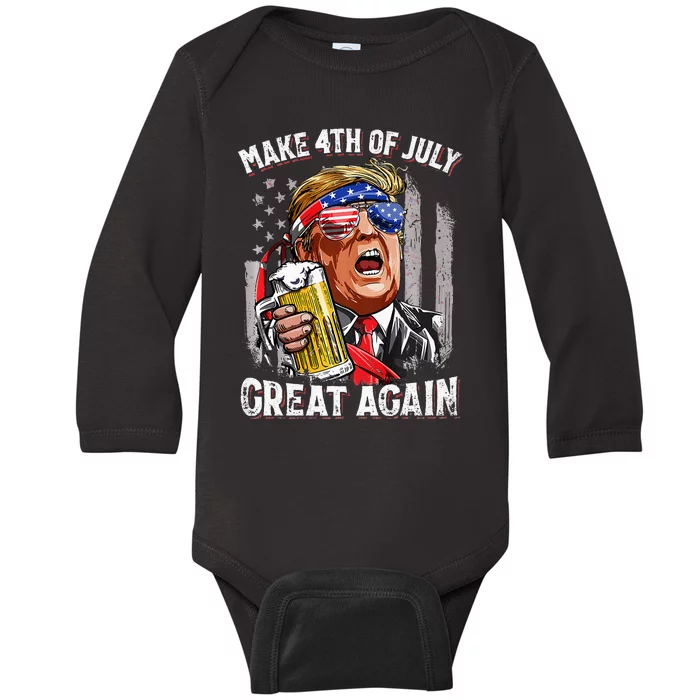 Make 4th Of July Great Again Baby Long Sleeve Bodysuit