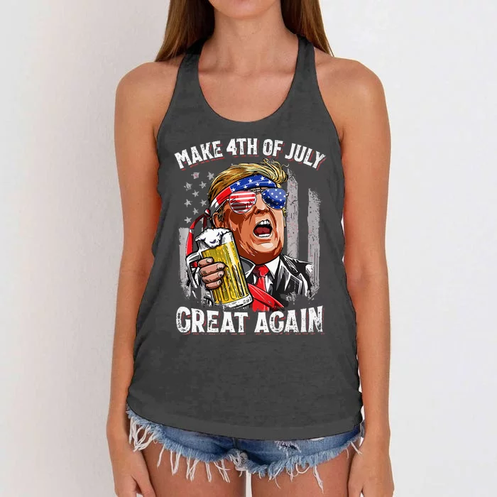 Make 4th Of July Great Again Women's Knotted Racerback Tank