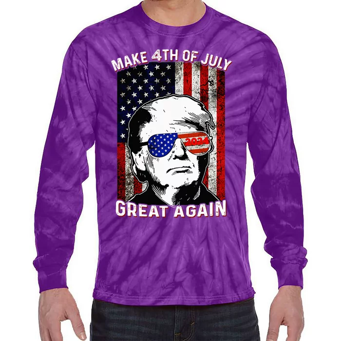 Make 4th Of July Great Again Tie-Dye Long Sleeve Shirt