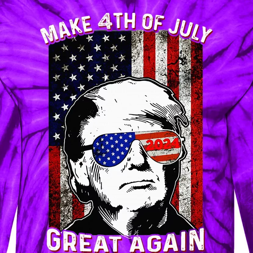 Make 4th Of July Great Again Tie-Dye Long Sleeve Shirt