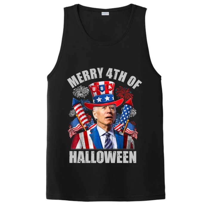 Merry 4th Of Halloween Joe Biden Confused 4th Of July 2024 Gift Performance Tank