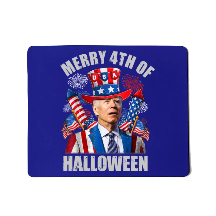 Merry 4th Of Halloween Joe Biden Confused 4th Of July 2024 Gift Mousepad