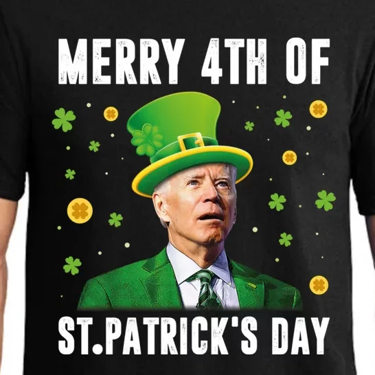 Merry 4th Of St Patricks Day Confused Funny Joe Biden Meaningful Gift Pajama Set