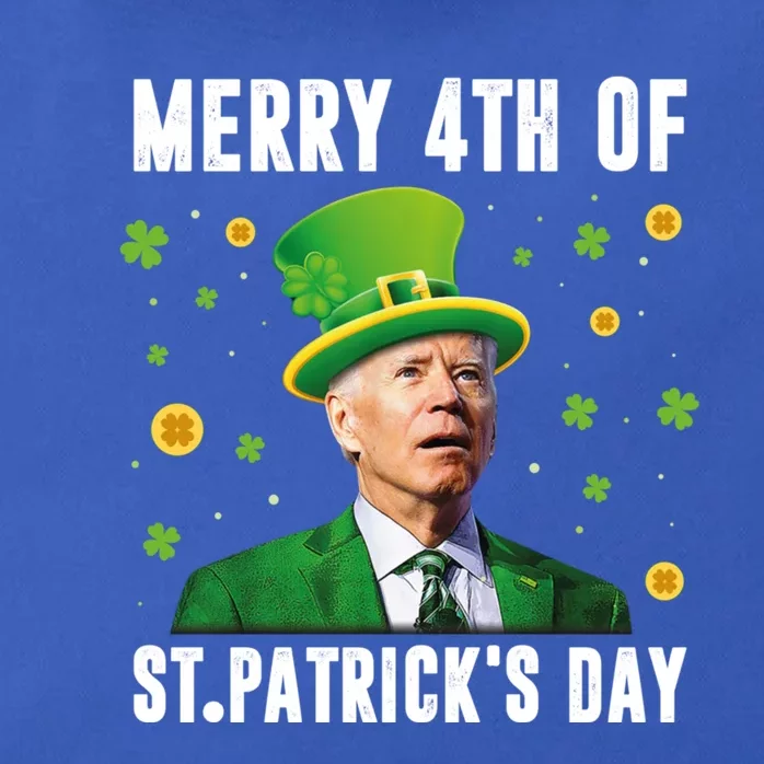 Merry 4th Of St Patricks Day Confused Funny Joe Biden Meaningful Gift Zip Tote Bag