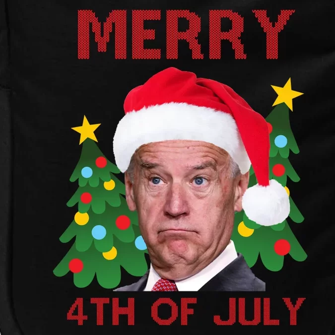 Merry 4th Of July Funny Joe Biden Ugly Christmas Impact Tech Backpack