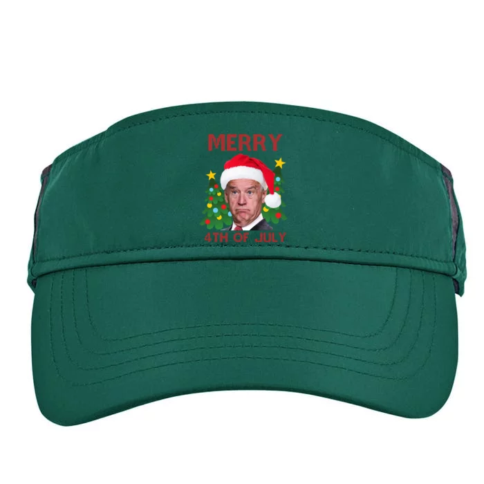 Merry 4th Of July Funny Joe Biden Ugly Christmas Adult Drive Performance Visor