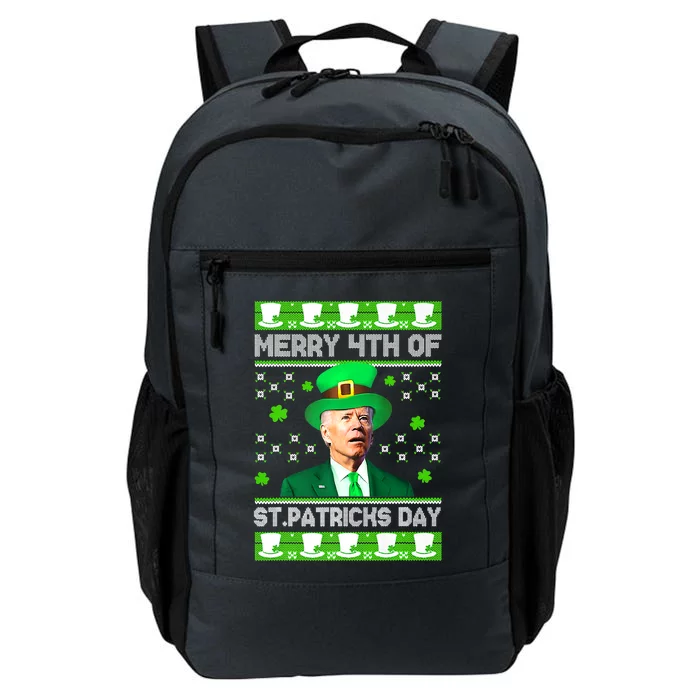 Merry 4th Of St Patricks Day Joe Biden Leprechaun Hat Clover Daily Commute Backpack