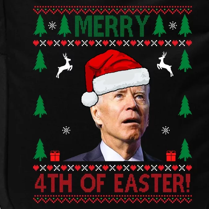 Merry 4th Of Easter Funny Joe Biden Ugly Christmas Impact Tech Backpack