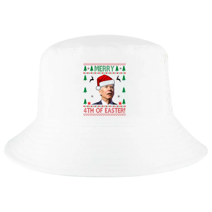 Merry 4th Of Easter Funny Joe Biden Ugly Christmas Cool Comfort Performance Bucket Hat