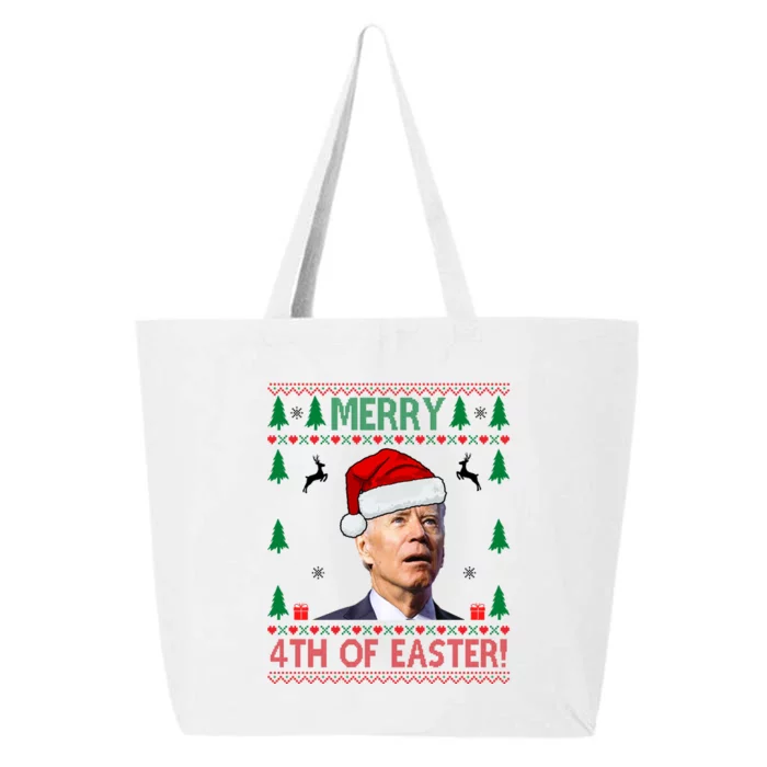 Merry 4th Of Easter Funny Joe Biden Ugly Christmas 25L Jumbo Tote