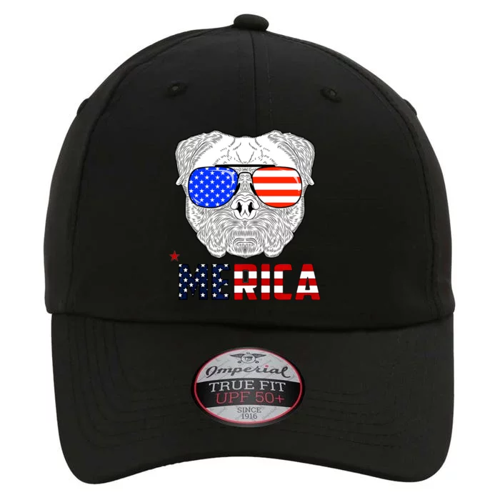 Merica 4th Of July Cool Bulldog Funny The Original Performance Cap