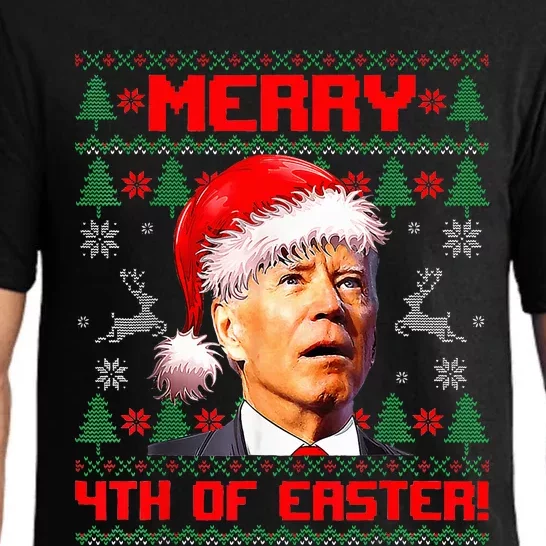 Merry 4th Of Easter Funny Joe Biden Christmas Ugly Sweater Pajama Set