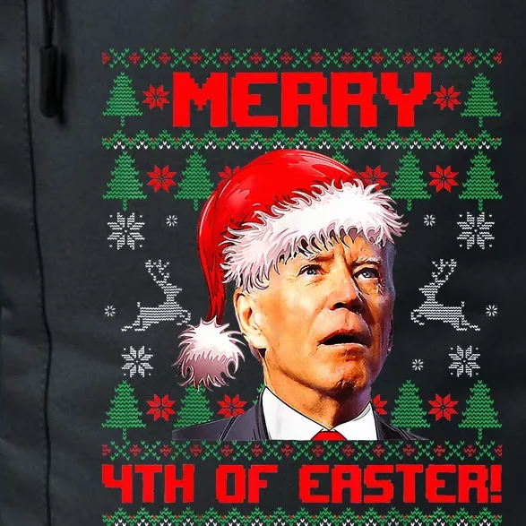 Merry 4th Of Easter Funny Joe Biden Christmas Ugly Sweater Daily Commute Backpack