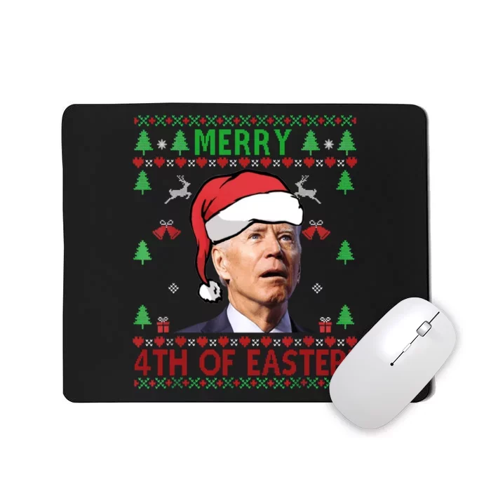 Merry 4th Of Easter Funny FJB Joe Biden Political Ugly Christmas Mousepad