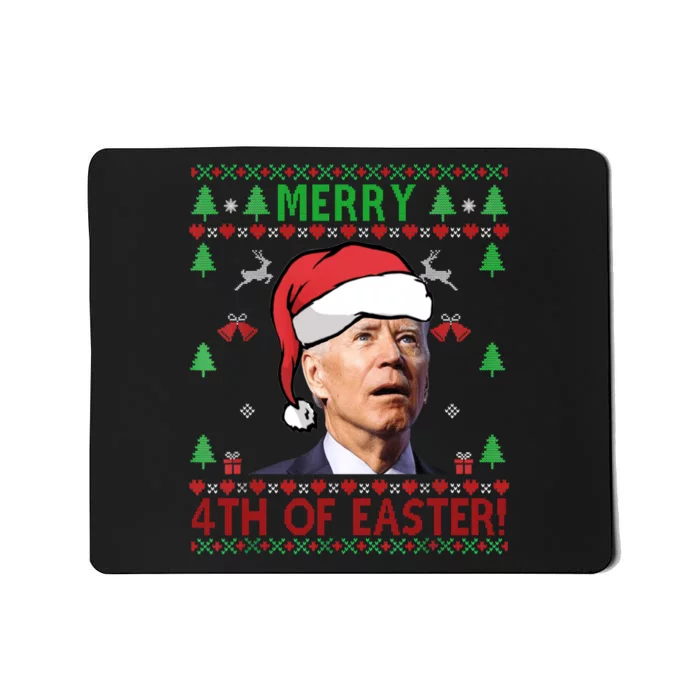 Merry 4th Of Easter Funny FJB Joe Biden Political Ugly Christmas Mousepad