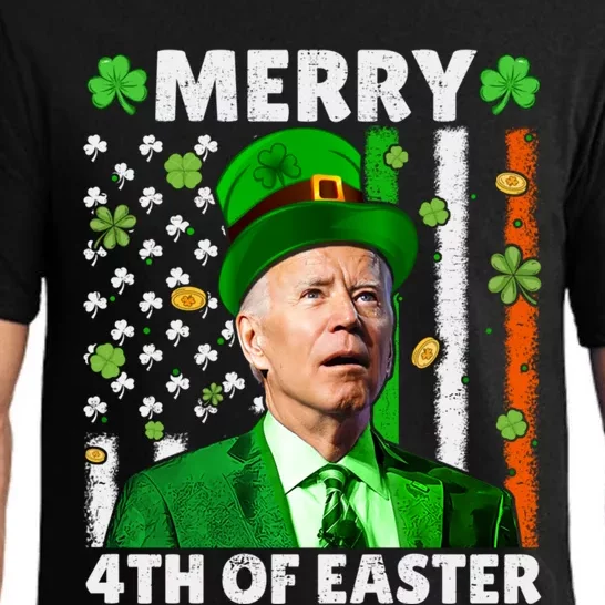 Merry 4th Of St PatrickS Day Funny Joe Biden Leprechaun Hat Meaningful Gift Pajama Set