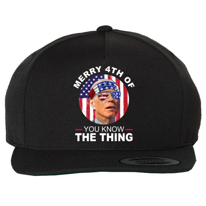 Merry 4th Of You Know The Thing Confused Biden 4th Of July Wool Snapback Cap