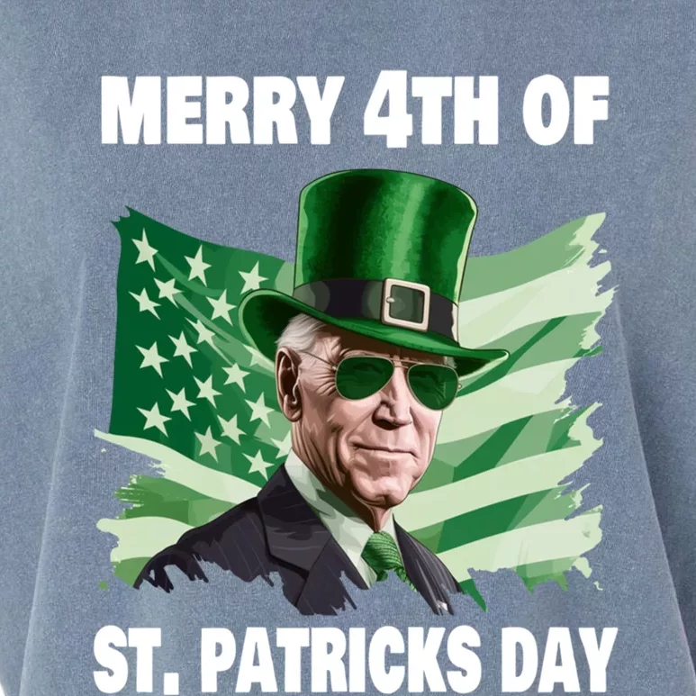 Merry 4th Of St PatrickS Day Funny Joe Biden Leprechaun Hat Gift Garment-Dyed Women's Muscle Tee