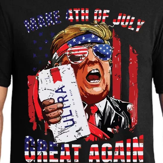 Make 4th Of July Great Again Trump Us Flag Pajama Set