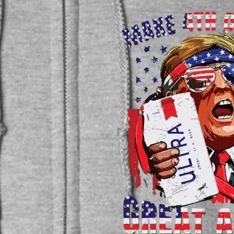 Make 4th Of July Great Again Trump Us Flag Full Zip Hoodie