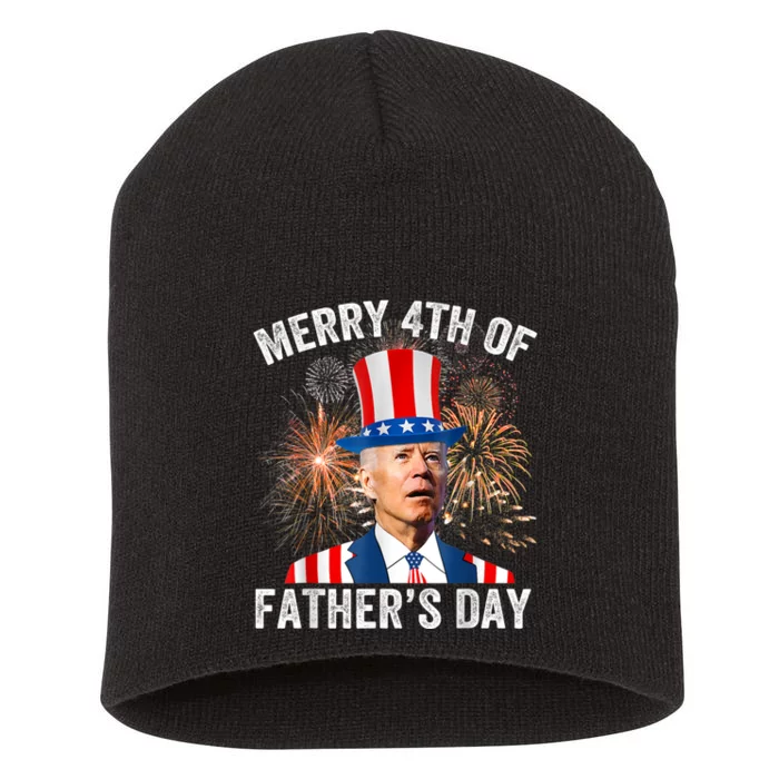 Merry 4th Of July Shirts Fathers Day 4th Of July Short Acrylic Beanie