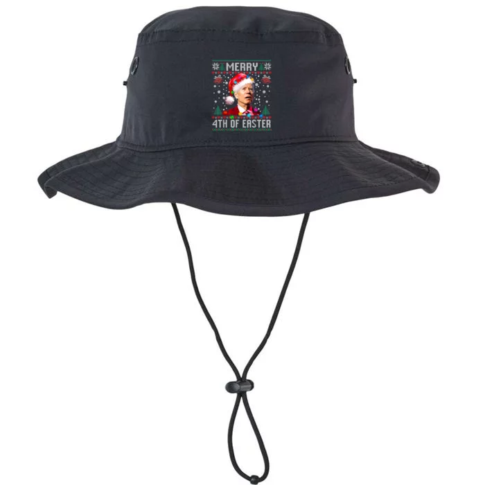 Merry 4th Of Easter Funny Joe Biden Christmas Ugly Sweater Legacy Cool Fit Booney Bucket Hat