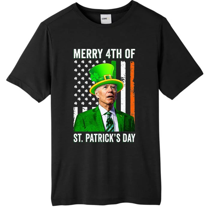 Merry 4th Of St Patrick's Day Joe Biden Leprechaun Hat ChromaSoft Performance T-Shirt