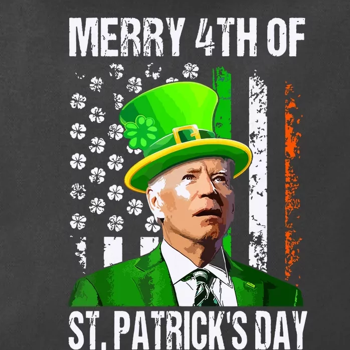 Merry 4th Of St Patricks Day Funny Joe Biden Leprechaun Hat Zip Tote Bag