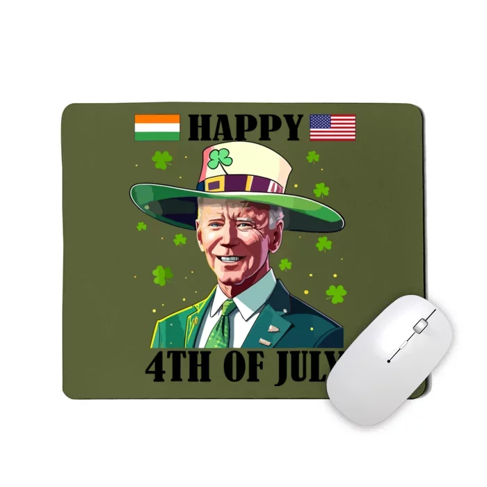 Merry 4th Of Easter Funny Joe Biden St Patricks Day Confused Mousepad