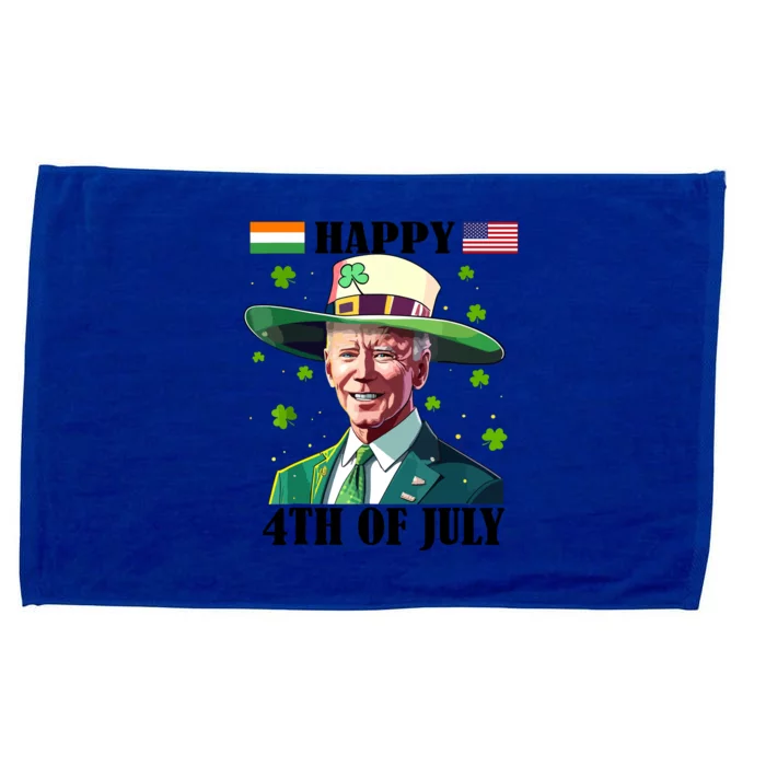 Merry 4th Of Easter Funny Joe Biden St Patricks Day Confused Microfiber Hand Towel