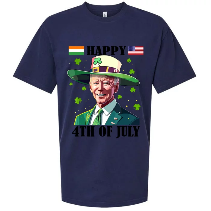 Merry 4th Of Easter Funny Joe Biden St Patricks Day Confused Sueded Cloud Jersey T-Shirt