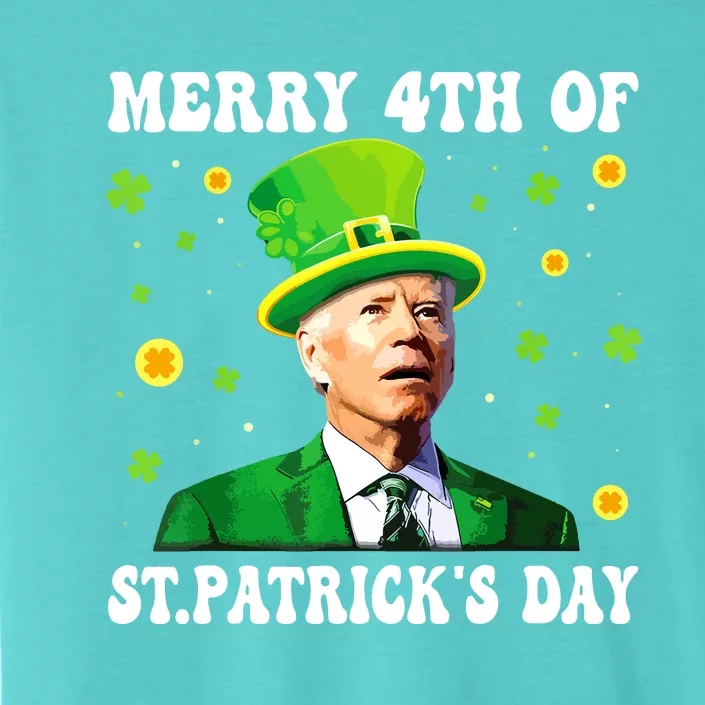 Merry 4th Of St Patricks Day Groovy Joe Biden Confused ChromaSoft Performance T-Shirt