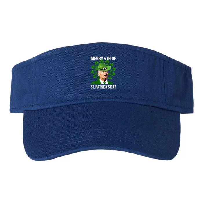 Merry 4th Of St PatrickS Day Joe Biden Leprechaun Hat Funny Cute Gift Valucap Bio-Washed Visor