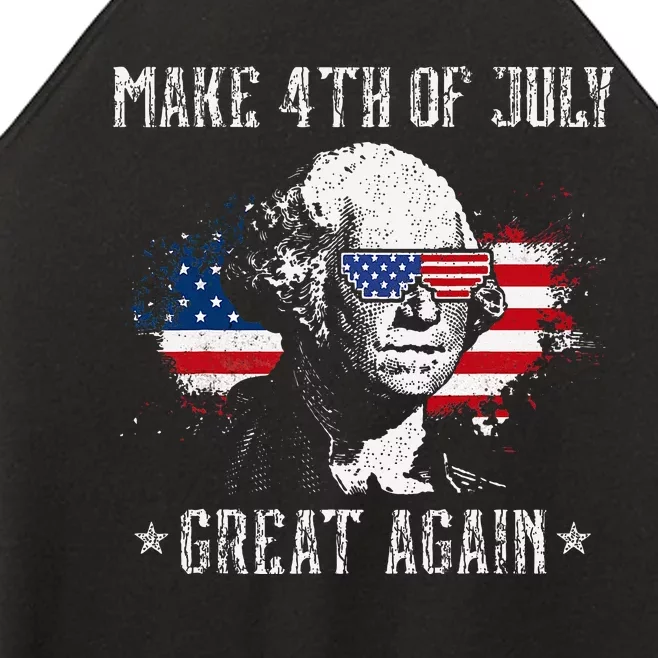 Make 4th Of July Great Again Funny Sunglasses Us Patriotic Women’s Perfect Tri Rocker Tank