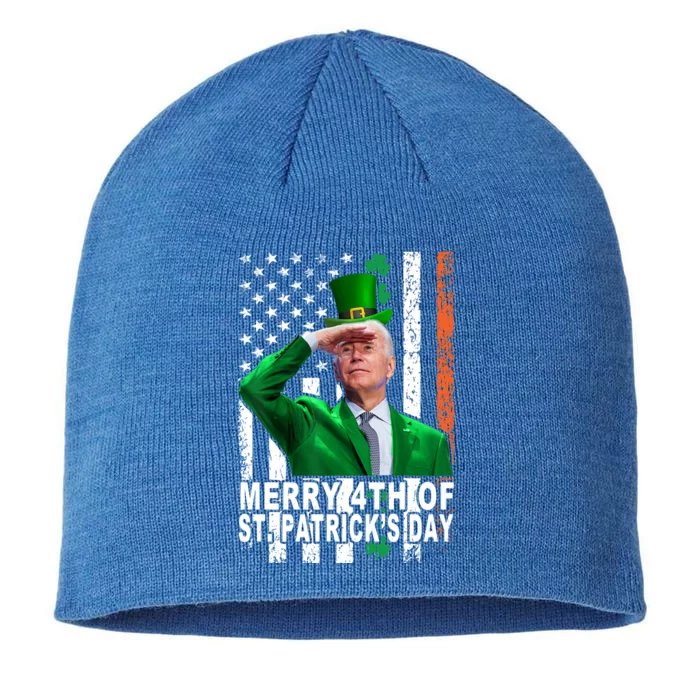 Merry 4th Of St PatrickS Day Joe Biden Leprechaun Hat Gift 8 1/2in Sustainable Knit Beanie