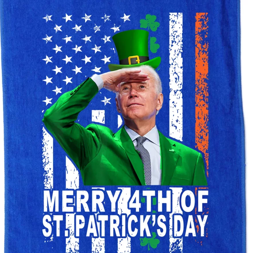 Merry 4th Of St PatrickS Day Joe Biden Leprechaun Hat Gift Platinum Collection Golf Towel